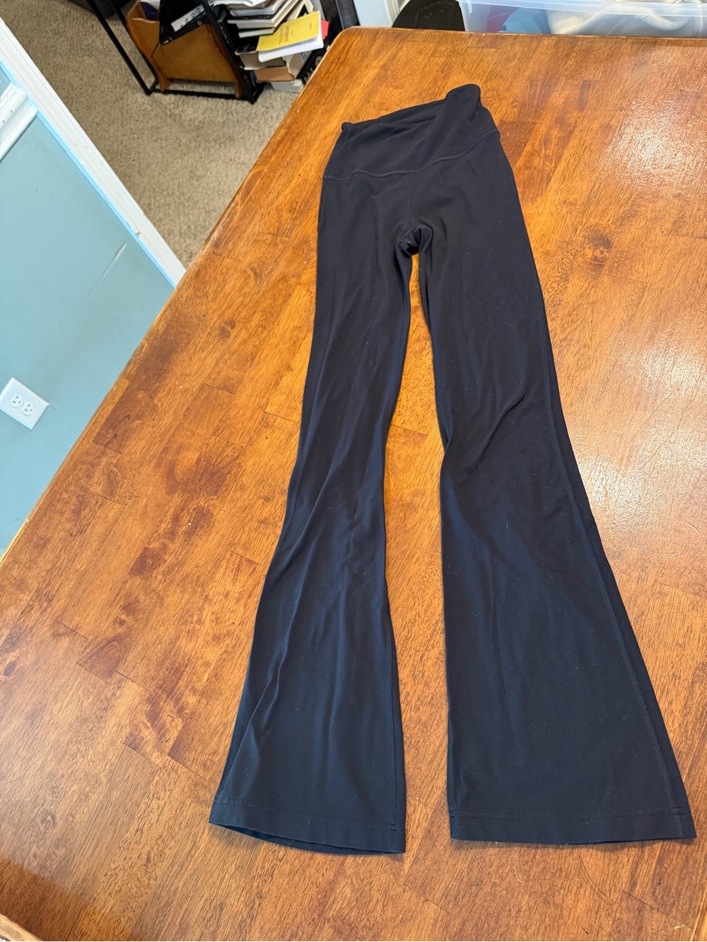 Lululemon Groove Super High Rise Flared Pant Black Nulu Size 2 LW5FG2S Flare Leg